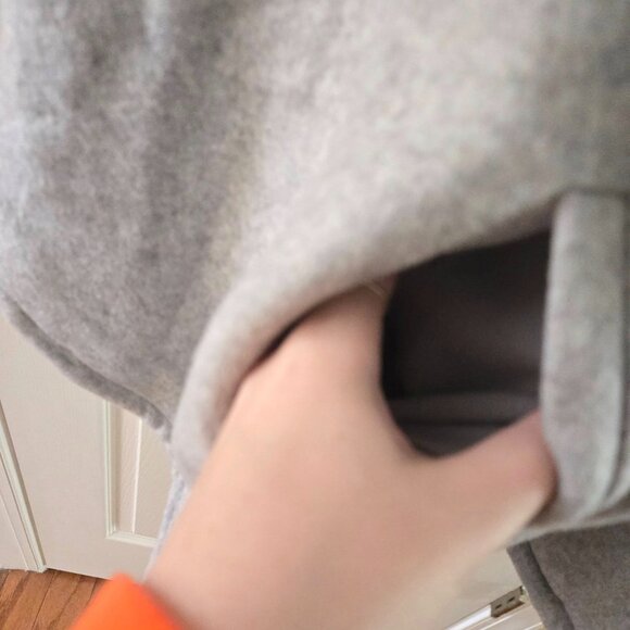 Tuckernuck Grey Wool Blend Full Zip Huntington Poncho Jacket Size OS - Picture 11 of 16